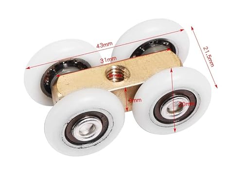 CHUANGOU 2 Pezzi Rullo Porta Scorrevole scorrevoli...