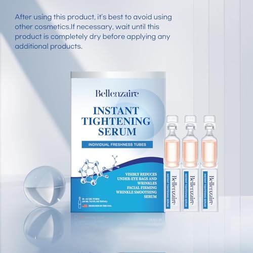 Instant Under-Eye Tightening Serum – Removes Eye Bags, Puffiness, Wrinkles & Dark Circles; Temporary Firming & Lifting Treatment Cream, 20 Tubes (0.5 ml Each)