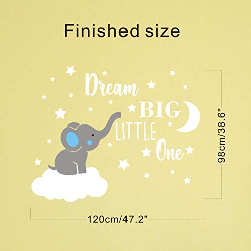 Vinilo Decorativo Infantil Elefante Dream Big Little One miniatura 4