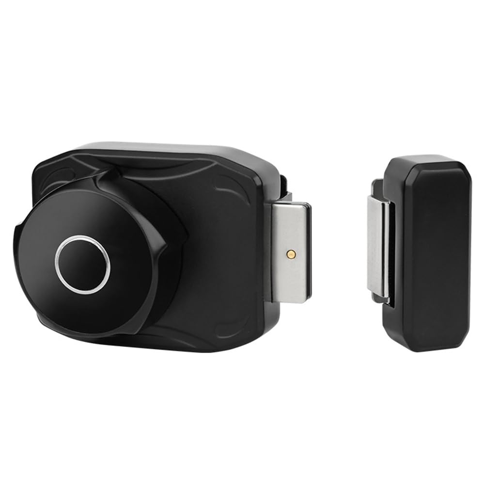 Aundhegrtt Black Electric Fingerprint Glass Cabinet Lock Glass Lock Frameless Glass Door Lock
