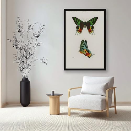 Poster rétro papillons style rustique toile poétique pour la maison - 7