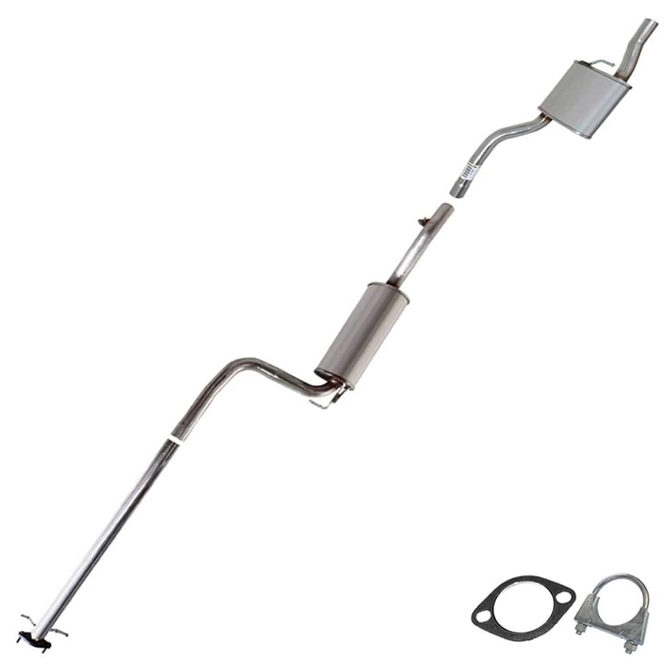 Stainless Steel Exhaust System Kit compatible with 2000-2004 Ford Focus Sedan 2.0L