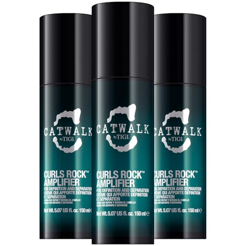Image of Catwalk Curls Rock Amplifier Shaping Cream by TIGI 3-Pack - Curl Cream for Defining Wavy, Curly Hair - Flexible Hold, Frizz Control + Anti-Humidity, Scented, 5.07 Oz Ea
