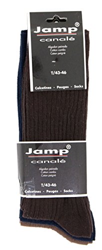 PAMEX Lot de 6 chaussettes Canalé Couleurs assorties T/43-46 Cover