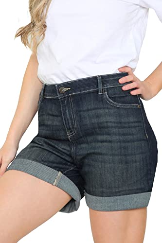 Ex High Street Brand Summer Denim Shorts for Women, High Waist Shorts Women Jeans Short Holiday Essentials Womens Clothes UK 6-22 Ladies Denim Shorts Indigo - Image 4