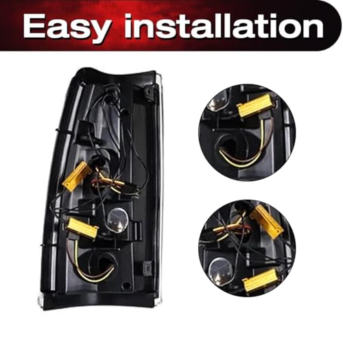 Image of EOMD DOT Approved LED Tail Light Assembly, Clear Lens, Smoked Housing | Compatible With 1999-2006 Chevy Silverado 1500 2500, Compatible With 1999-2002 GMC Sierra 1500 2500 3500, Rear Lamp