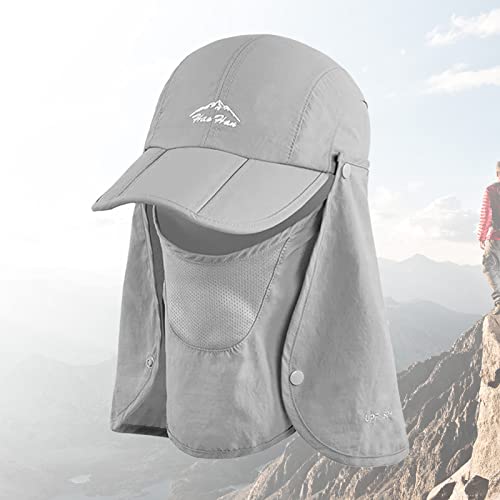 Chapéu de Sol de Aba Larga, boné de Proteção Solar Portátil Respirável 360 Graus de Proteção Com Aba