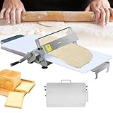 ✔【DESIGN PROFESSIONALE IN ACCIAIO INOX PER ALIMENTI】 Questa sfogliatrice, realizzata in acciaio inossidabile per alimenti, è resistente, igienica e facile da pulire. Niente più residui appiccicosi o strofinamenti aggressivi: basta rimuovere gli scarti di impasto! La base rinforzata rimane stabile anche dopo lunghe sessioni di cottura, mentre il rivestimento antiaderente semplifica la pulizia.