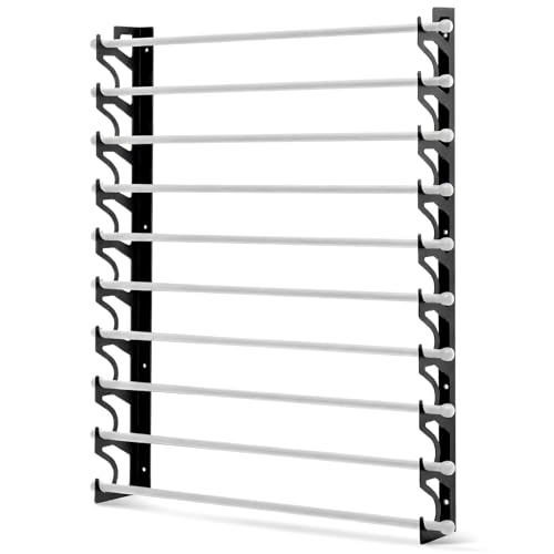 Image of 10 Roll Vinyl Roll Holder Adjustable Metal Vinyl Rack Wall Mount for Car Wrap Material Transfer Paper Tape Wallpaper Window Film Garage Workshop, Bracket Only