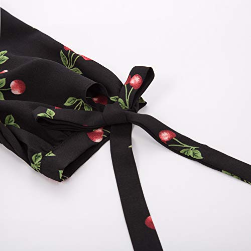 Belle Poque Women's V Neck Puff Sleeve Blouse Vintage Shirts for Women 1950s4