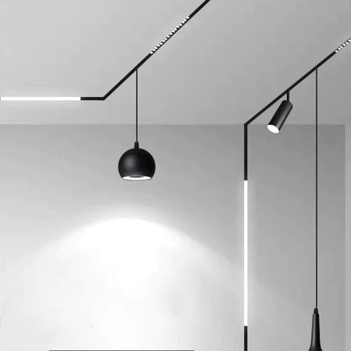 Silumen Luminaire Suspendu Rond pour Rail Magnétique 48V 10W Noir - Blanc Neutre 4000K - 5500K