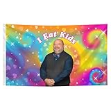 I Eat Kids Flag 3x5 Ft Funny Flag with 2 Brass Grommets for Indoor Outdoor Room College Dorm Bedroom Wall Decor