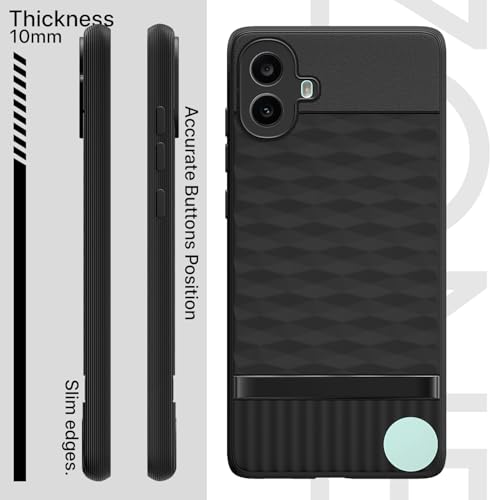 Image of Outlouders Bumper Case for CMF by Nothing Phone 1 5G | Full Camera Protection | TPU Soft Flexible Shockproof Back Cover (Black)