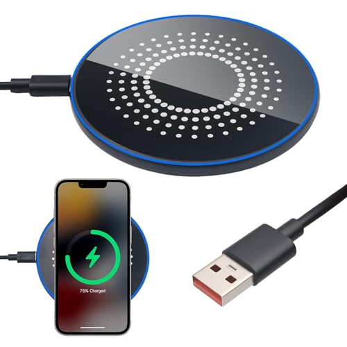 Caricabatterie senza fili, caricatore rapido senza fili da 20 W, caricatore max 20 W, compatibile con Sam-Sung Galaxy S24/S23/S22/S21/S20/S10, caricabatterie wireless Qi compatibile con i-Phone 14/13