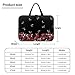 Treer Laptoptasche 10-17 Zoll, Rosenmuster Handtasche Damen Herren, Laptop Tasche mit Reißverschluss, Wasserdichte Tragetasche Laptop Rucksack, Notebook Tasche für Reisen/Schule (Schwarz,13 Zoll)