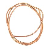 Keenso 2m Copper Tubing,6mm OD x 5mm ID C1100 T2 Copper Tube for Refrigerator HVAC System Industry DIY