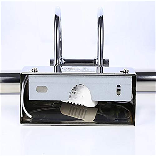 B49-12W- Applique Led da Parete con Braccetto 12W Argento in Metallo 230V IP44 per Bagno e/o Camerini 4200K Luce Naturale