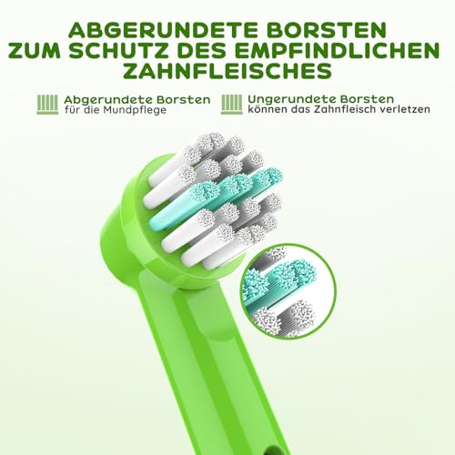 REDTRON-Kinder-Elektrische-Zahnbürstenköpfe Kompatibel mit Oral B, Soft Bristles Kinder-Zahnbürstenköpfe, Kinder-Ersatz-Zahnbürstenkopf für empfindliche Zähne und Zahnfleisch (16er-Pack) – Bild 4