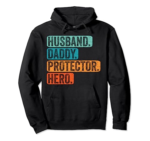 Husband Daddy Protector Hero - Dads Fathers Day Funny Father Sudadera con Capucha