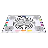 POPETPOP Kalibrierkarte für Überwachungskamera Objektive 40x30cm Fokus und Farbtestkarte für CCTV Kameraobjektive Testtafel zur Farbkalibrierung und Bildjustierung in Videotechnik