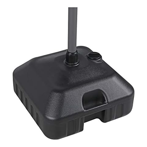 COBANA Patio Umbrella Base Outdoor Market Umbrella Stand Weight, Water or Sand Self-filled Black Square Cover