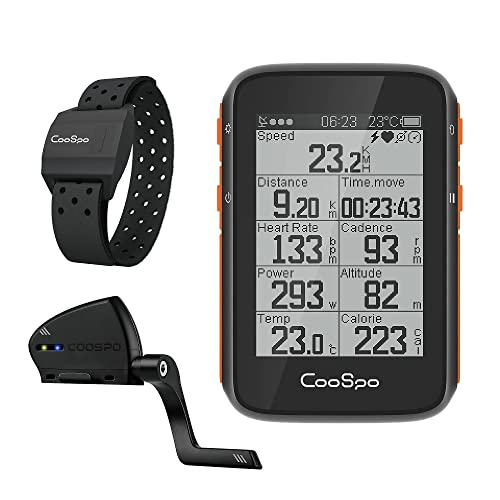 Coospo Bluetooth Ant+ Gps Bike Computer Cycling Computer Speedometer Cadence Sensor Cycling Cadence Bike Speed Sensor Heart Rate Monitor Armband Ip67 Waterproof For Peloton,Garmin, Endomondo, Strava, #TOP20