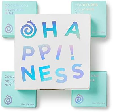COCOFLOSS Coconut-Oil Infused Woven Dental Floss | Mint | Dentist-Designed | Vegan and Cruelty-Free | 8 Month Supply (32 Yds x 4 Units)