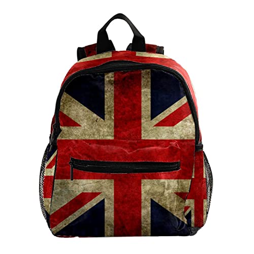Sac à dos multicolore motif drapeau britannique 30,5 cm, cartable pour fille et garçon