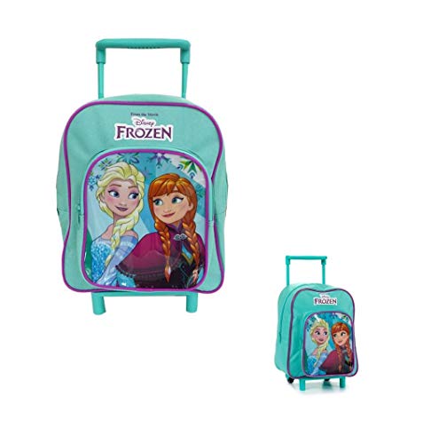 Takestopu00ae Sac à dos trolley La Reine des Neiges Anna Elsa Disney école maternelle pour enfants fille fille Turquoise vert d'eau PICCOLO (23x29x15cm)