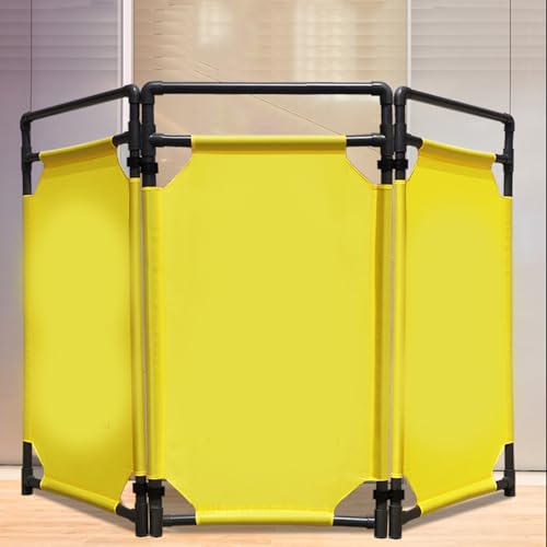 GEeLky Indoor Outdoor Safety Barricade, Foldable High Visibility 3 Panel Portable Safety Barrier with PVC Frame, Suitable for on Various Construction Sites, Escalator, Shopping Malls