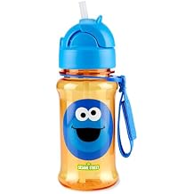 Skip Hop x Sesame Street Toddler Sippy Cup with Straw, Straw Bottle, 12 oz, Cookie Monster