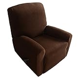 Anself Elastic Soft Polyester Spandex One Seater Recliner Cover (4pcs/set)