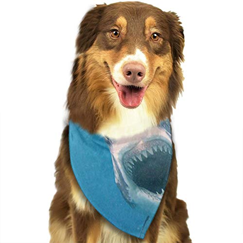 GSsenxu Cute Dog Bandana, Washable and Reusable Puppy and Pet Bandanas, Oceanic Ferocity
