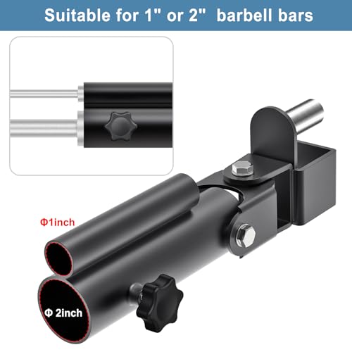 Image of Kipika Power Rack Attachment for 5 /8 inch & 1 inch Holes - Heavy Duty Home Gym Equipment for 2x2 or 3x3 Squat Rack, Adjustable and Easy to Install