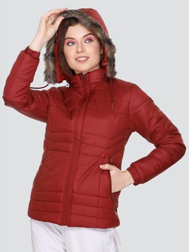 Image of RARE TIMES Women's Stylish Solid Full Sleeves Jacket | Winter Wear Quilted Jacket for Travelling | Regulaer Fit Puffer Jacket For Women