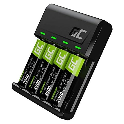 Cargador Green Cell VitalCharger con 4 pilas AA de 2000 mAh Cover