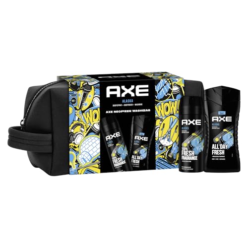 Axe Geschenkset Alaska Pflegeset mit Deodorant Duschgel und Washbag (150 ml + 250 ml)