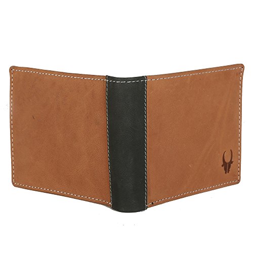 Image of WildHorn� RFID Protected Genuine High Quality Mens New Leather Wallet (New TAN Hunter)