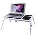Produktbild Klappbarer Betttisch mit Kühllüfter und Ablage mit Mauspad, multifunktional, zum Lesen kleiner, tragbar, 60 x 48 x 72 cm
