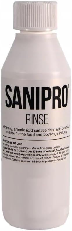 SaniPro Rinse 250 ml – Star San Alternative - Detergente - Bottiglie per birra - Sterilizzante - Sterilizzatore - Sanificanti - Lavabottiglie