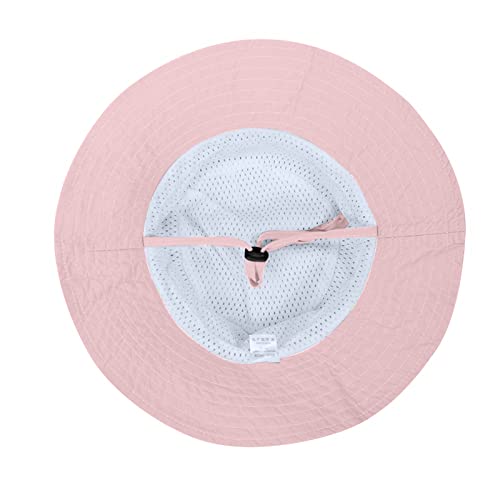 Ajg Kids Bucket Hats Smile Face Toddler Sun Protection Cotton Sun Hat Baby Summer Outdoor Beach Fishing Cap For Girls Boys (1-Pink) #TOP1