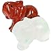 IMIKEYA 2Pcs Crystal Elephant Decor: Cute Elephant Statue Crystal Rose Quartz Elephant Sculpture Lucky Elephant Figurines for Home Office Table Decor Collectible Elephant Gift 1.5