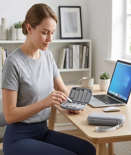 Image of Pendrive Case, Pendrive Pouch for Storage and Travel, Compact USB Flash Drive Organizer with Multiple Slots for Professionals, Students, and Travelers, Premium Material with Zipper Closure