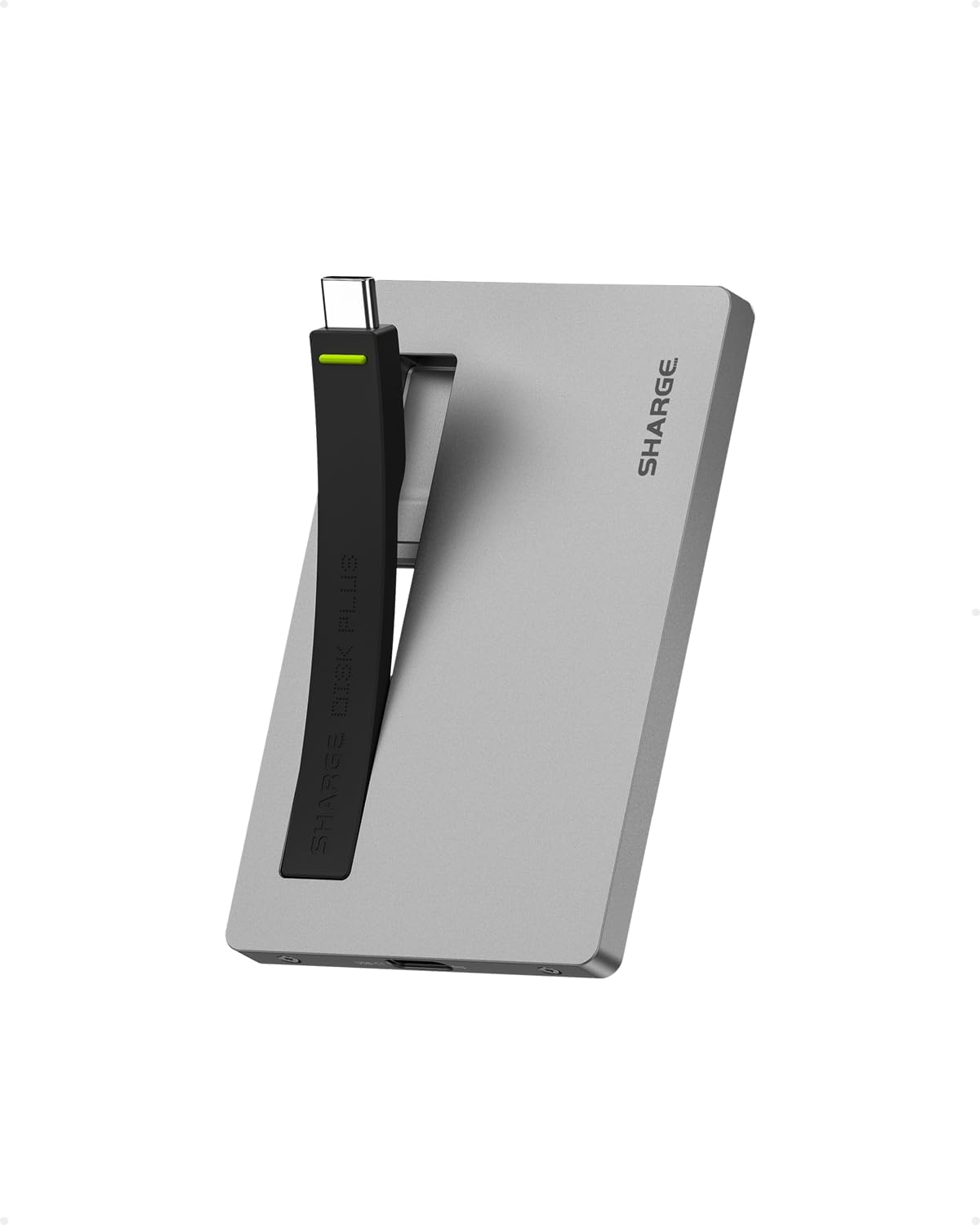 sharge Disk Plus SSD Enclosure 10Gbps M.2 NVMe, 0.24" Ultra Slim Aluminum Enclosure with Built-in Cable USB C 3.2 Gen2 Support Size 2230/2242/2280 M Key SSDs (SSD not Included)