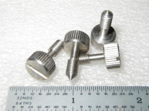 10-32 X 9/16" Captive Panel Thumb Screw Stainless - 4 pcs - dhirastore