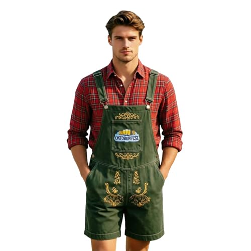 Costume bavarois homme avec bretelles tenue traditionnelle pour la fête de la bière