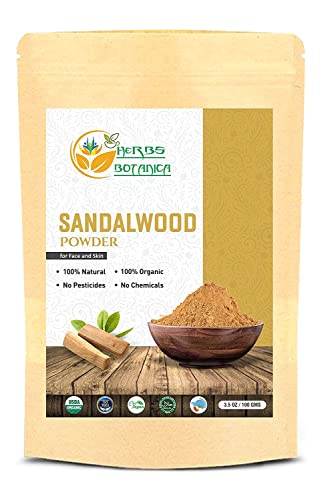 Herbs Botanica Chandan Poudre de Bois de Santal Bio 100g /...