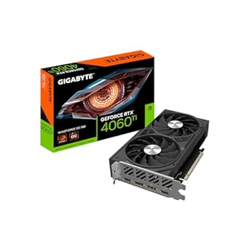 GIGABYTE Placa de vídeo GeForce RTX 4060 Ti WINDFORCE OC 16G, 2 ventoinhas WINDFORCE, 16GB 128-bit GDDR6, placa de vídeo GV-N406TWF2OC-16GD
