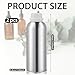 Singhoow 2 Pack Aluminum Bottles 1100 ml High-purity Brushed Aluminum for Hazardous Chemical Transport with Tamper Evident Caps & Ldpe Plugs for Essential Oils & Solvents