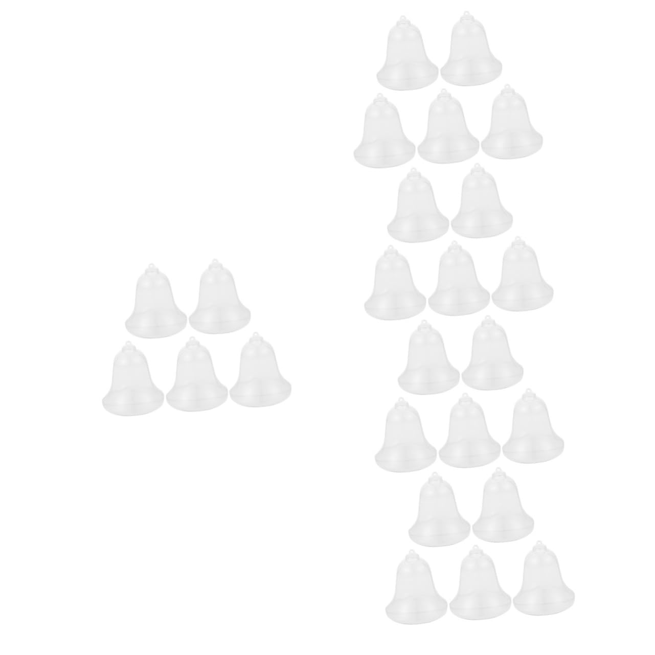 Ornements de Noël en forme de cloche transparente Holibanna pour décoration de table festive